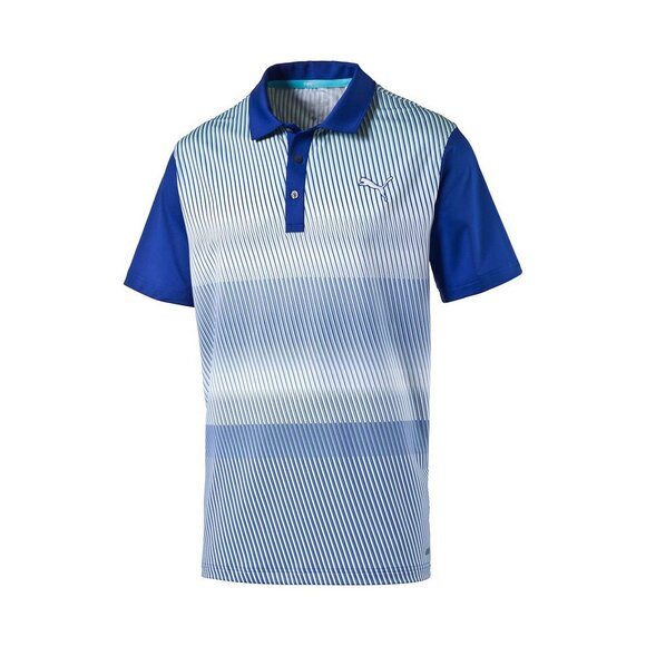 PUMA PWR Cool Polo Surf Web Performance Fit Power Dry Golf Shirt Men M - Picture 1 of 7